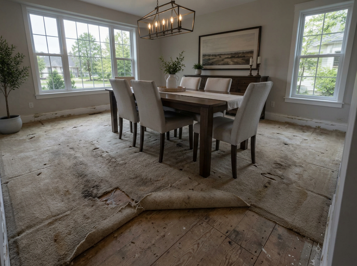 Floor removal and replacement — before concept