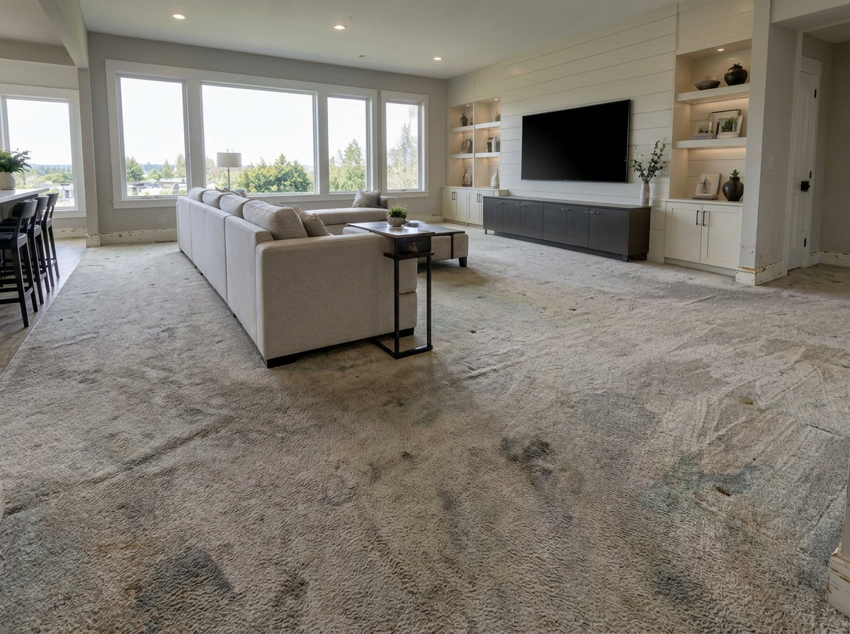 Open-plan living room — before concept